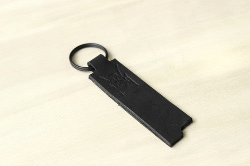 W&H Cutout Keychain in Black