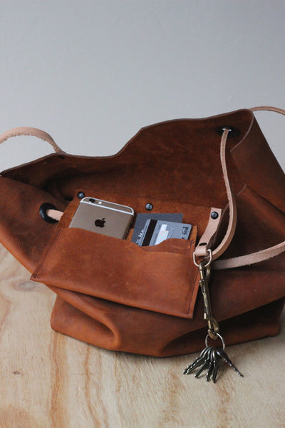 Leather Catch-All Sac